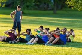 Sit-ups in the Grass - Group Training